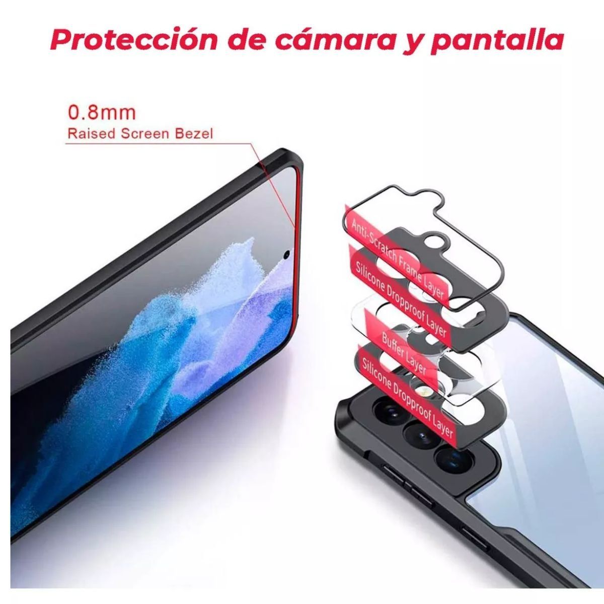 XUNDD - Carcasa Para Samsung S21 Antigolpes Militar Grade Con Anillo