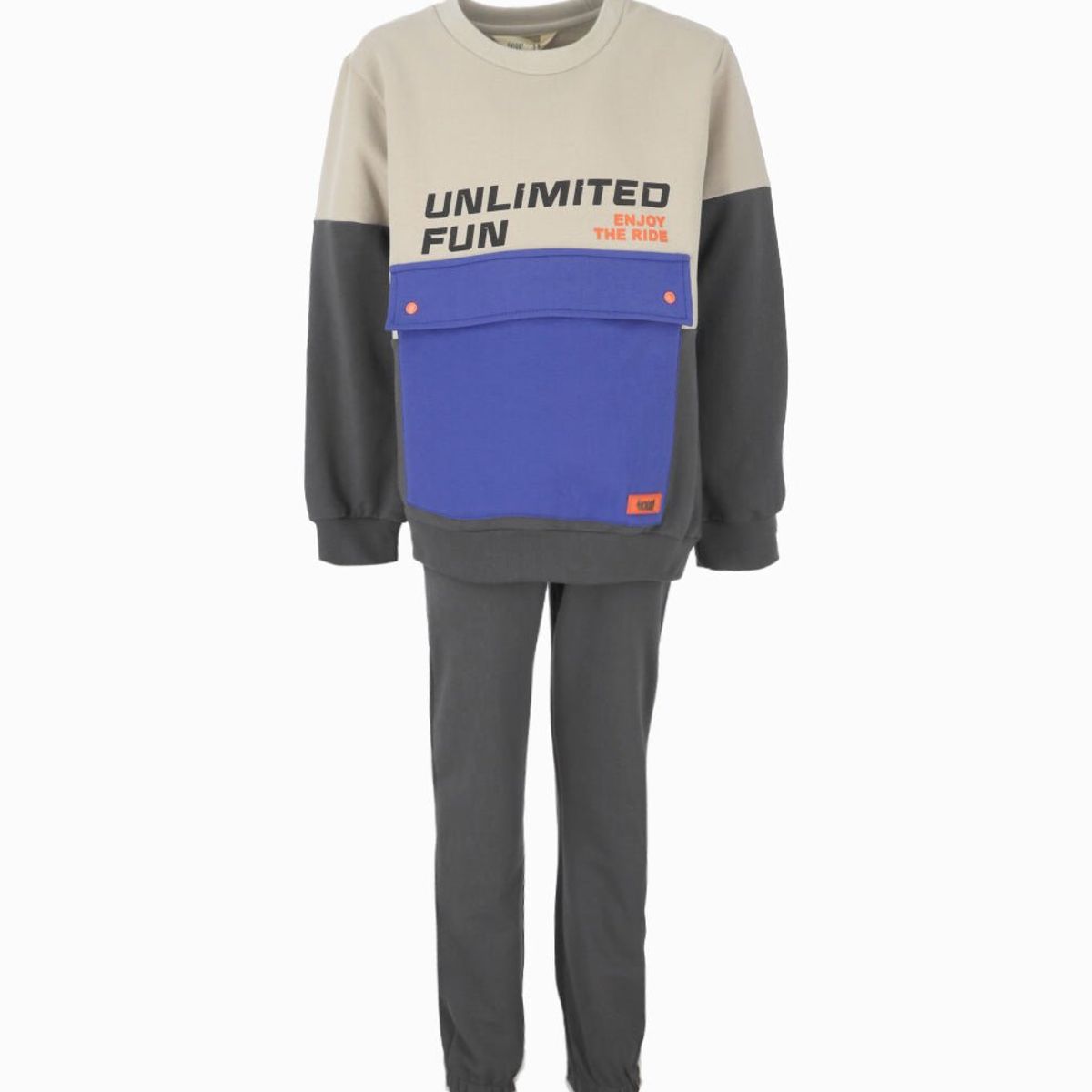 4KIDS - Buzo niño con diseño gris 4 Kids