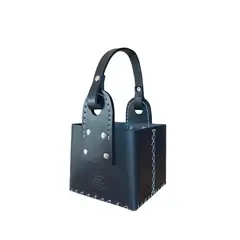 EL BUEN PASTOR - Canasta Matera Negra de Cuero