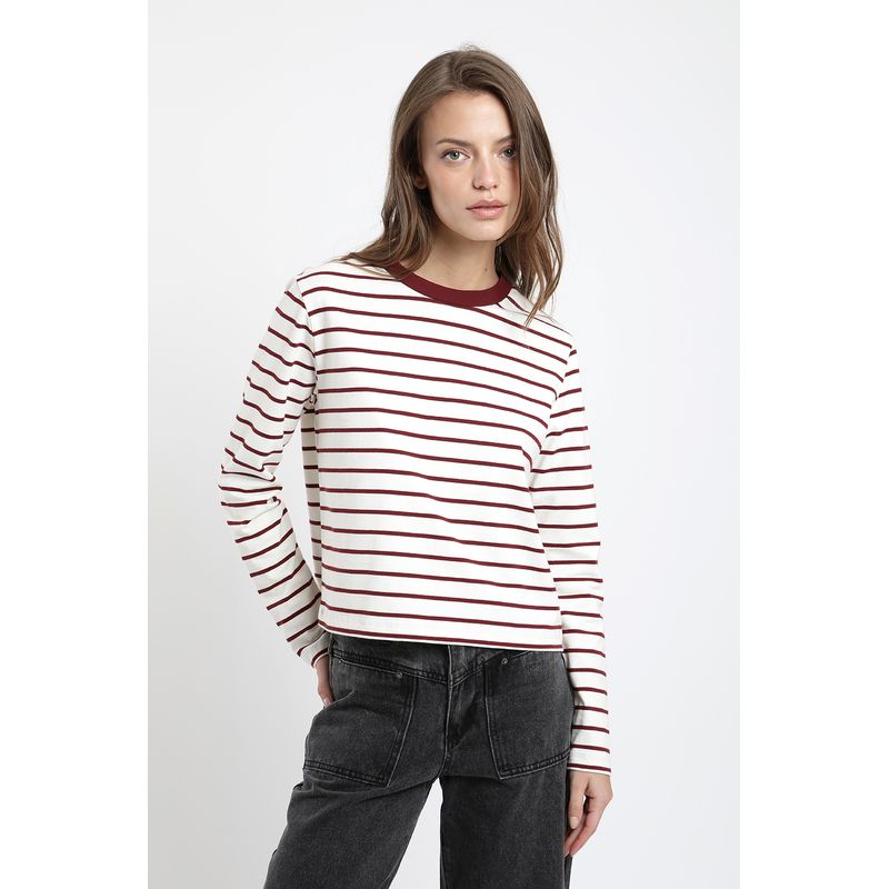 FROENS - Polera Manga Larga Rayas Azucena Mujer Froens