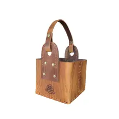 EL BUEN PASTOR - Canasta Matera color Camel de Cuero