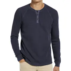 TIOZONEY - Polera Manga Larga Algodón Hombre