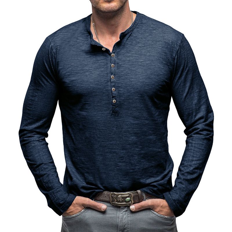 TIOZONEY - Camisetas de manga larga para hombre