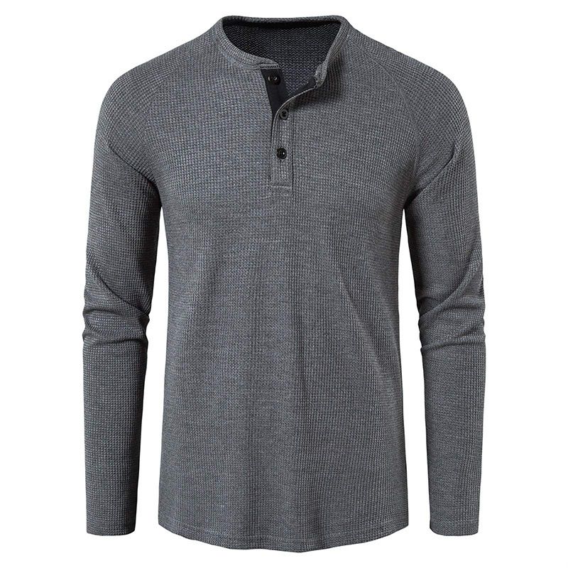 TIOZONEY - Polera Manga Larga Algodón Hombre