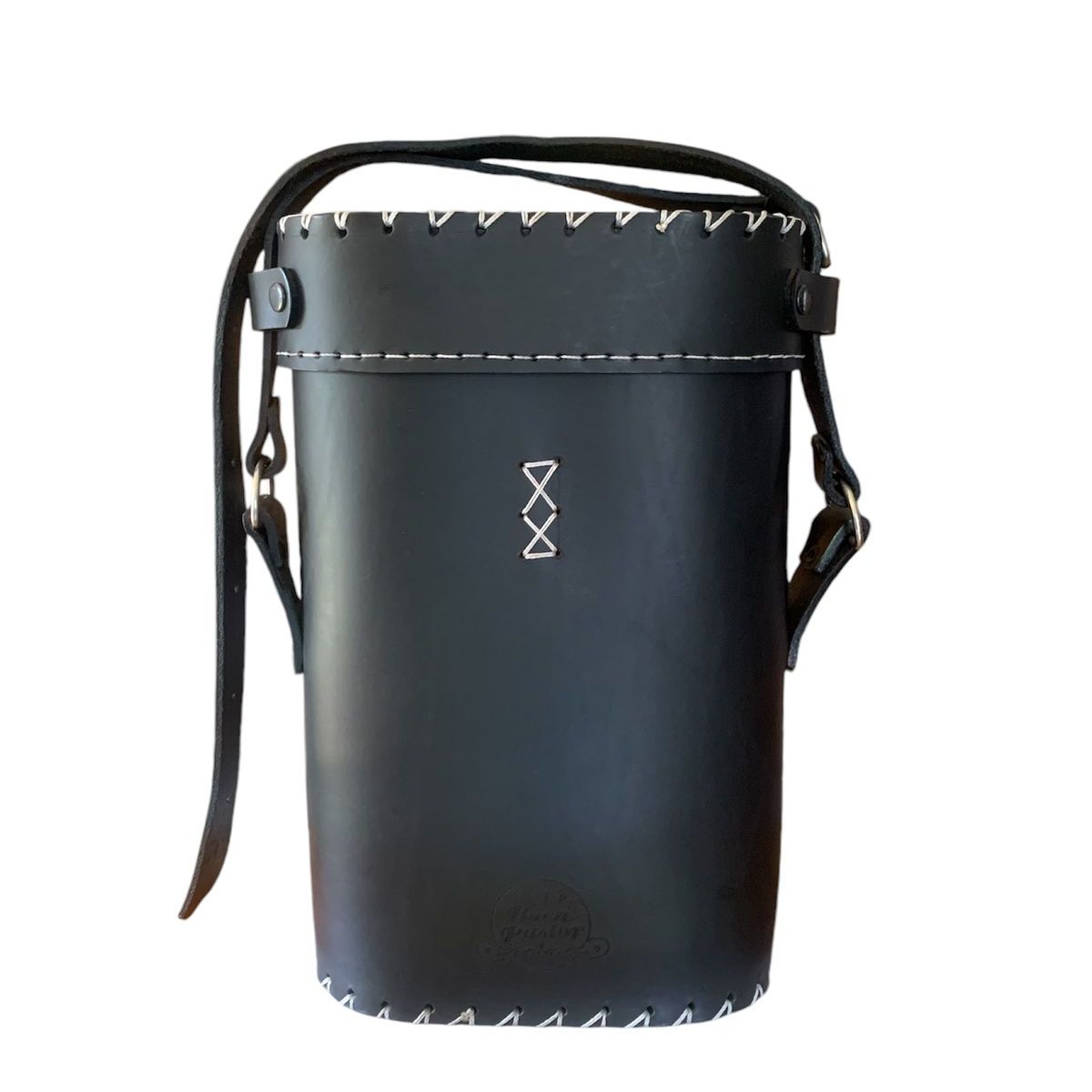 EL BUEN PASTOR - Bolso Matero Negro de Cuero El Buen Pastor