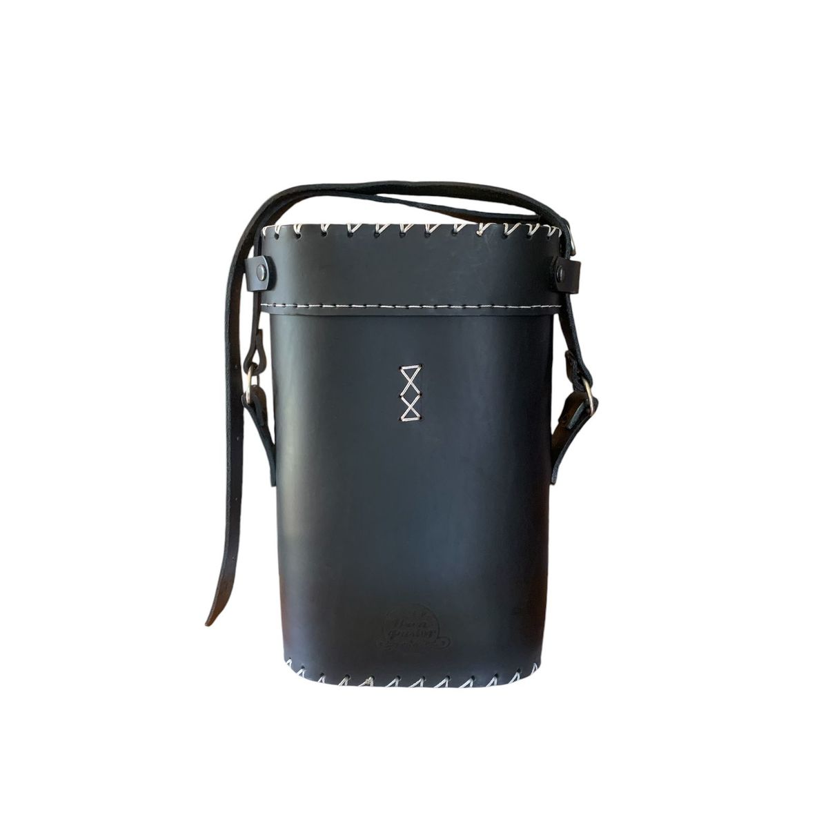 EL BUEN PASTOR - Bolso Matero Negro de Cuero El Buen Pastor