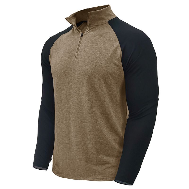 TIOZONEY - Manga larga con cremallera Sport para hombre