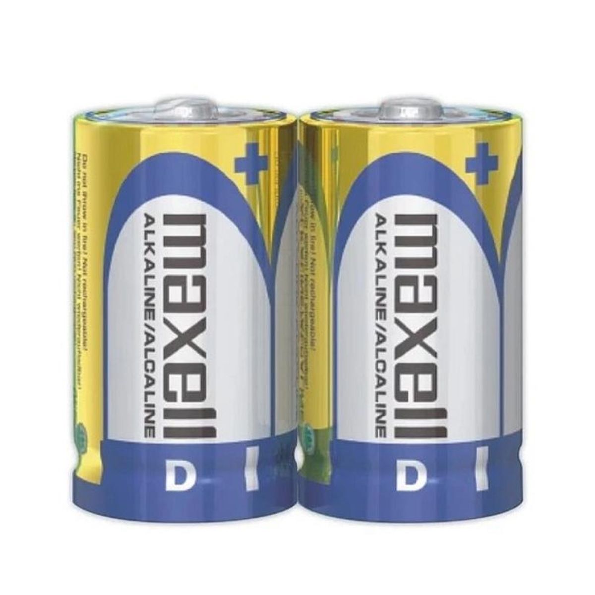 GENERICO - Pack 2 Pilas Alcalinas Maxell Tipo D  Energía Duradera