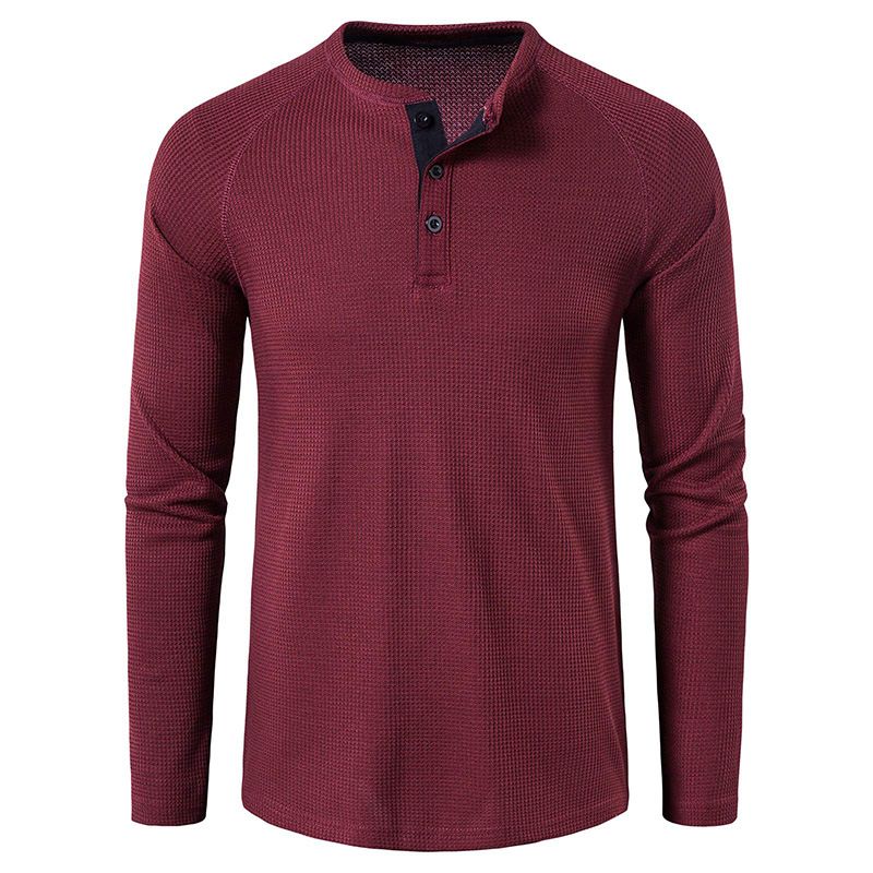 TIOZONEY - Polera Manga Larga Algodón Hombre