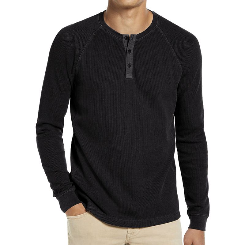 TIOZONEY - Polera Manga Larga Algodón Hombre
