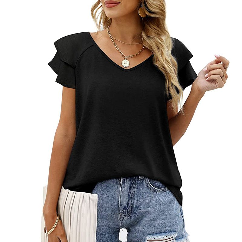 TIOZONEY - Polera Mujer Básica Negro
