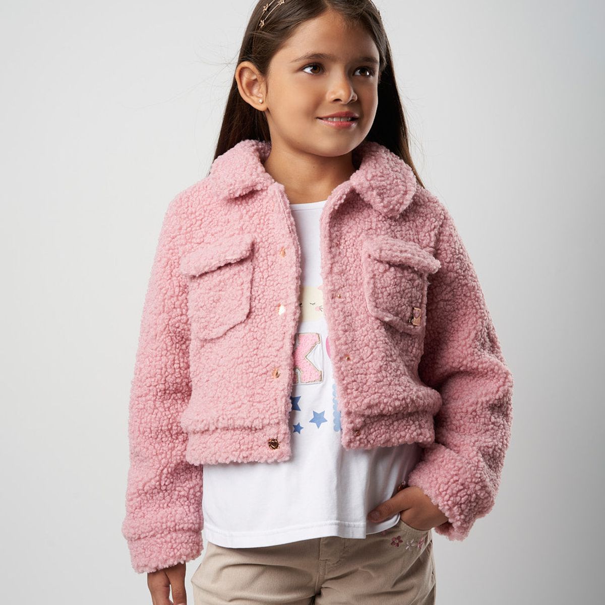 4KIDS - Chaqueta niña sherpa morado 4 Kids