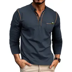TIOZONEY - Polera Polo Básica Manga Larga