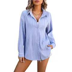 TIOZONEY - Camisa suelta para mujer