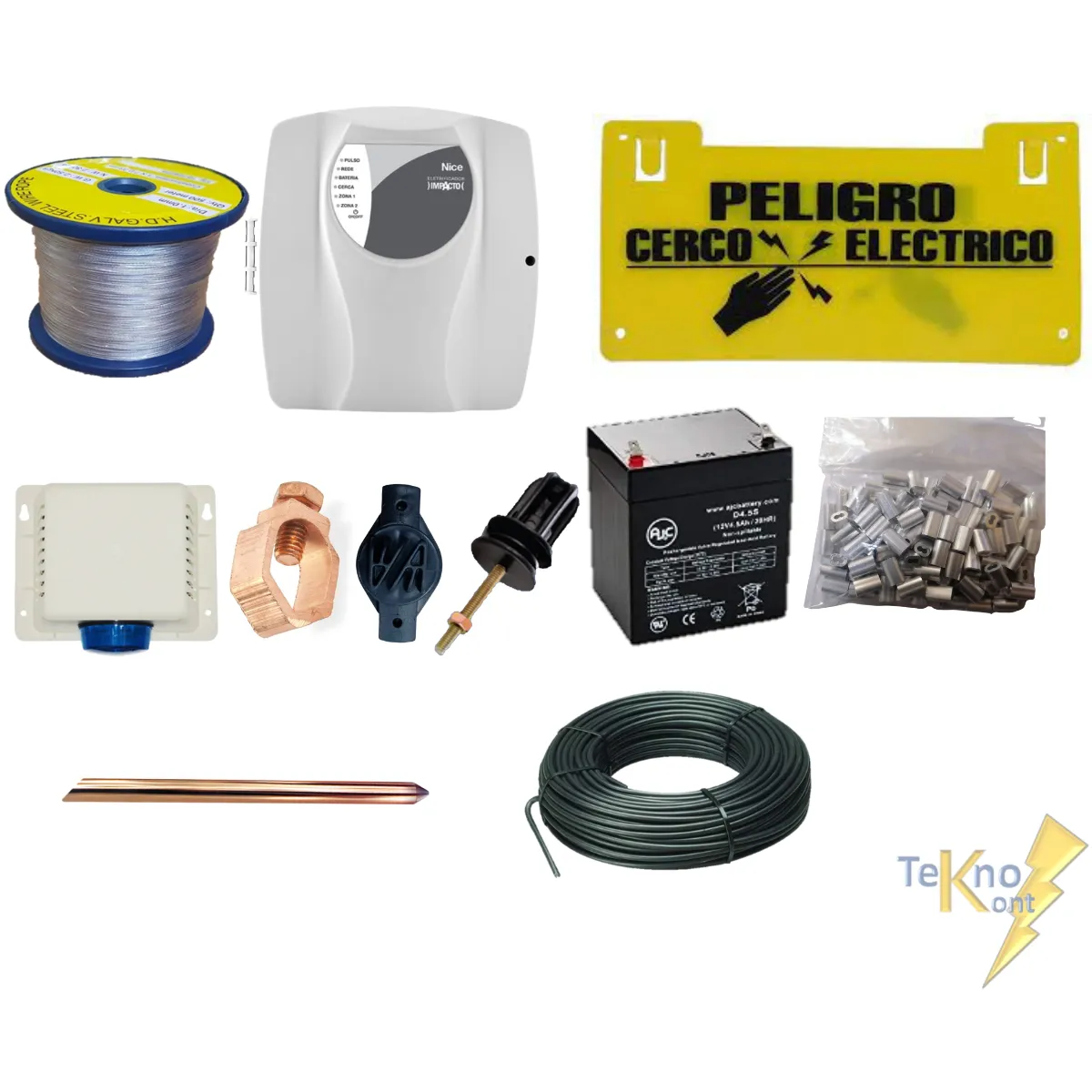 GENERICO - Kit Para Cerco Electrico Genno Nice 40 M
