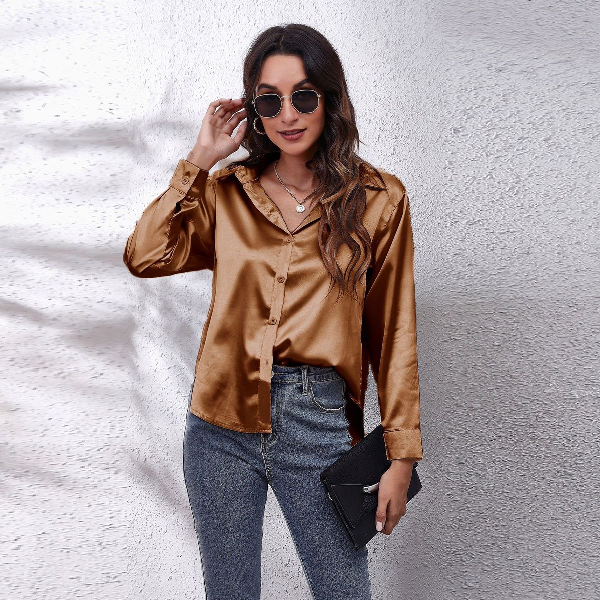TIOZONEY - Camisa Manga Larga Mujer