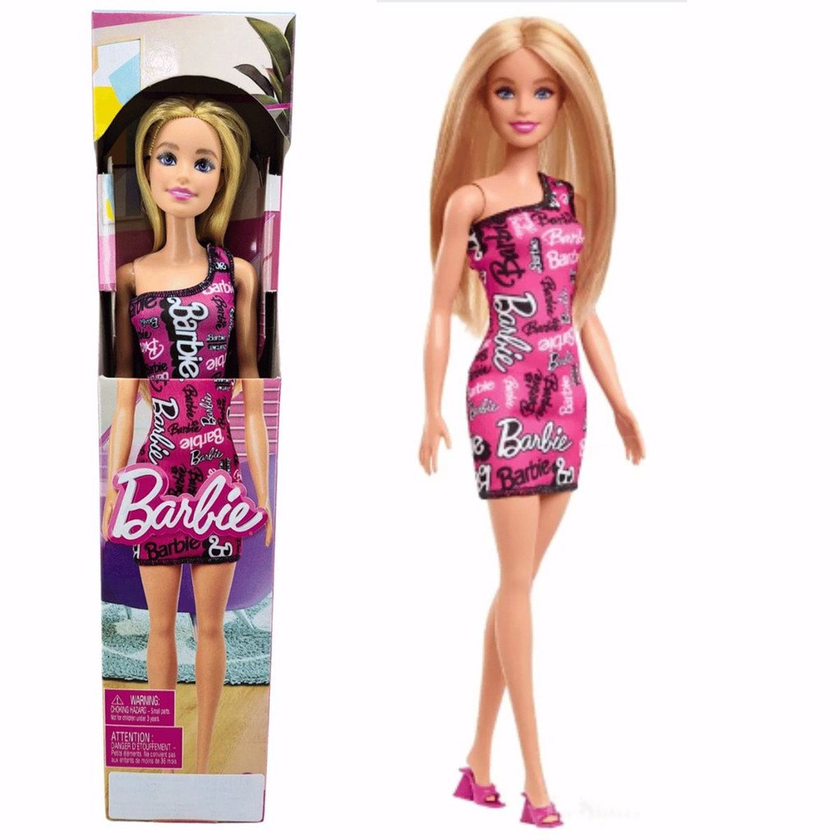 MATTEL - Barbie Fashion & Beauty Muñeca Barbie Vestido De La Marca