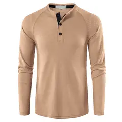 TIOZONEY - Polera Manga Larga Algodón Hombre