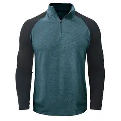 TIOZONEY - Manga larga con cremallera Sport para hombre