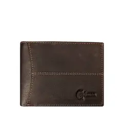 CRAFTMEN - Billetera de Hombre 100% Cuero Genuino Café