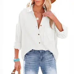 TIOZONEY - Blusa mujer Blanca