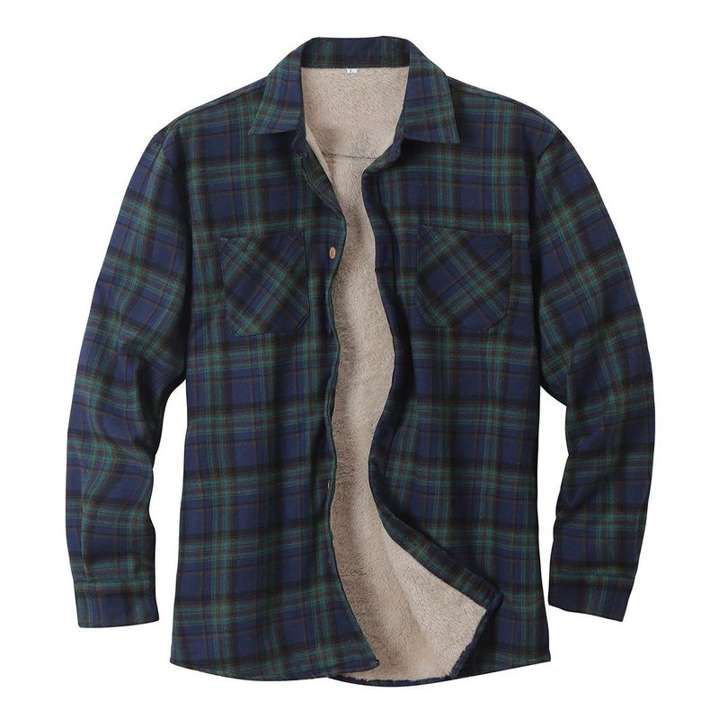 TIOZONEY - Camisa térmica para hombres - Azul