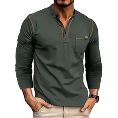 TIOZONEY - Polera Polo Básica Manga Larga