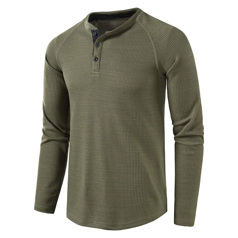 TIOZONEY - Polera Manga Larga Algodón Hombre