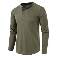 TIOZONEY - Polera Manga Larga Algodón Hombre