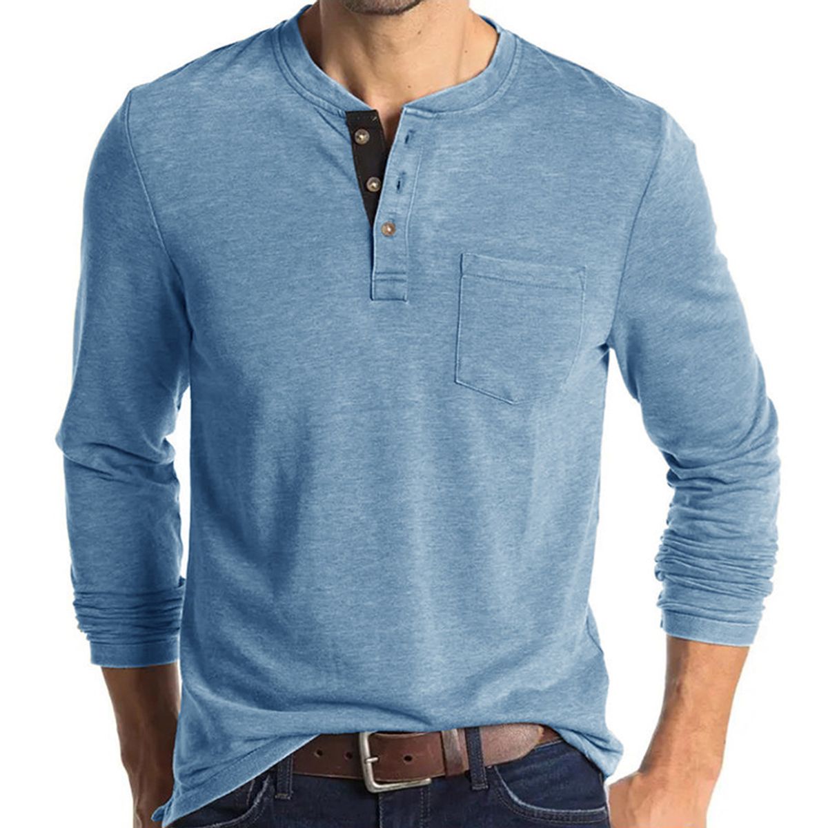 TIOZONEY - Polera Manga Larga Hombre