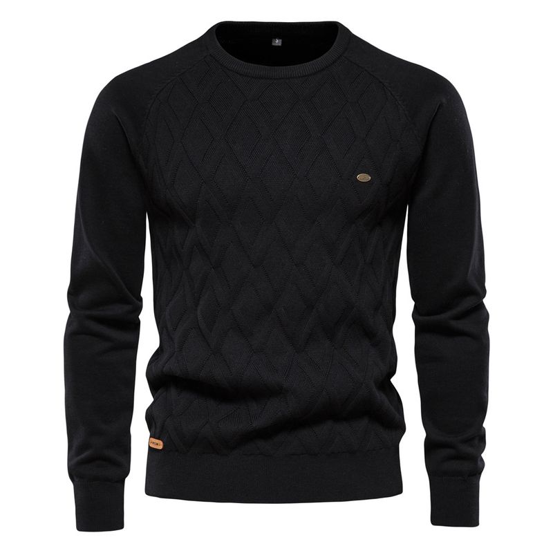 TIOZONEY - Polera Manga Larga Algodón Hombre