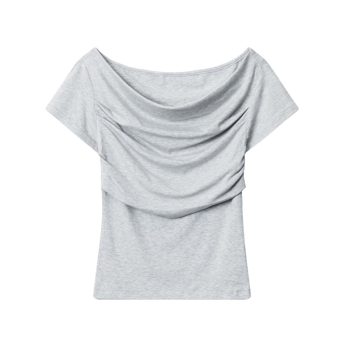TIOZONEY - Blusa corta para mujeres - Gris