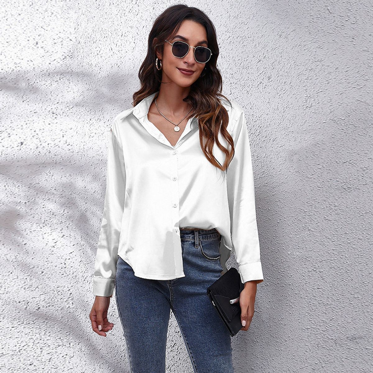 TIOZONEY - Camisa Manga Larga Mujer