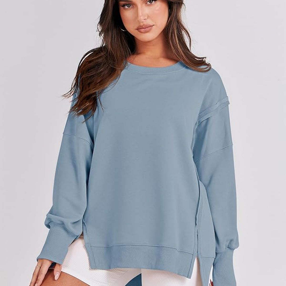 TIOZONEY - Sudadera tamaño mujer - Azul