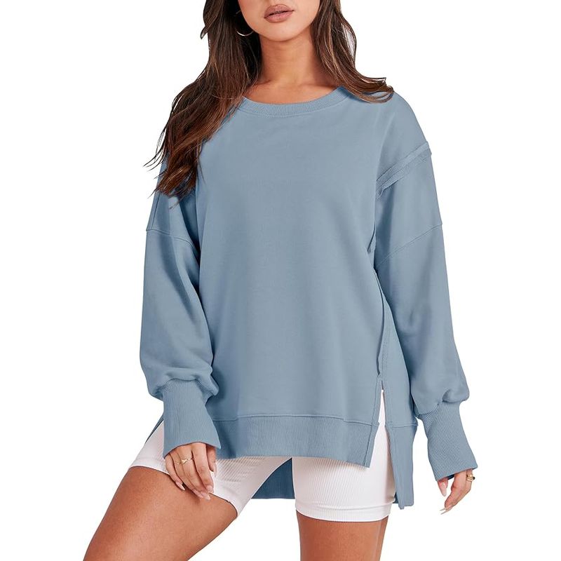 TIOZONEY - Sudadera tamaño mujer - Azul