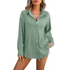 TIOZONEY - Camisa suelta para mujer