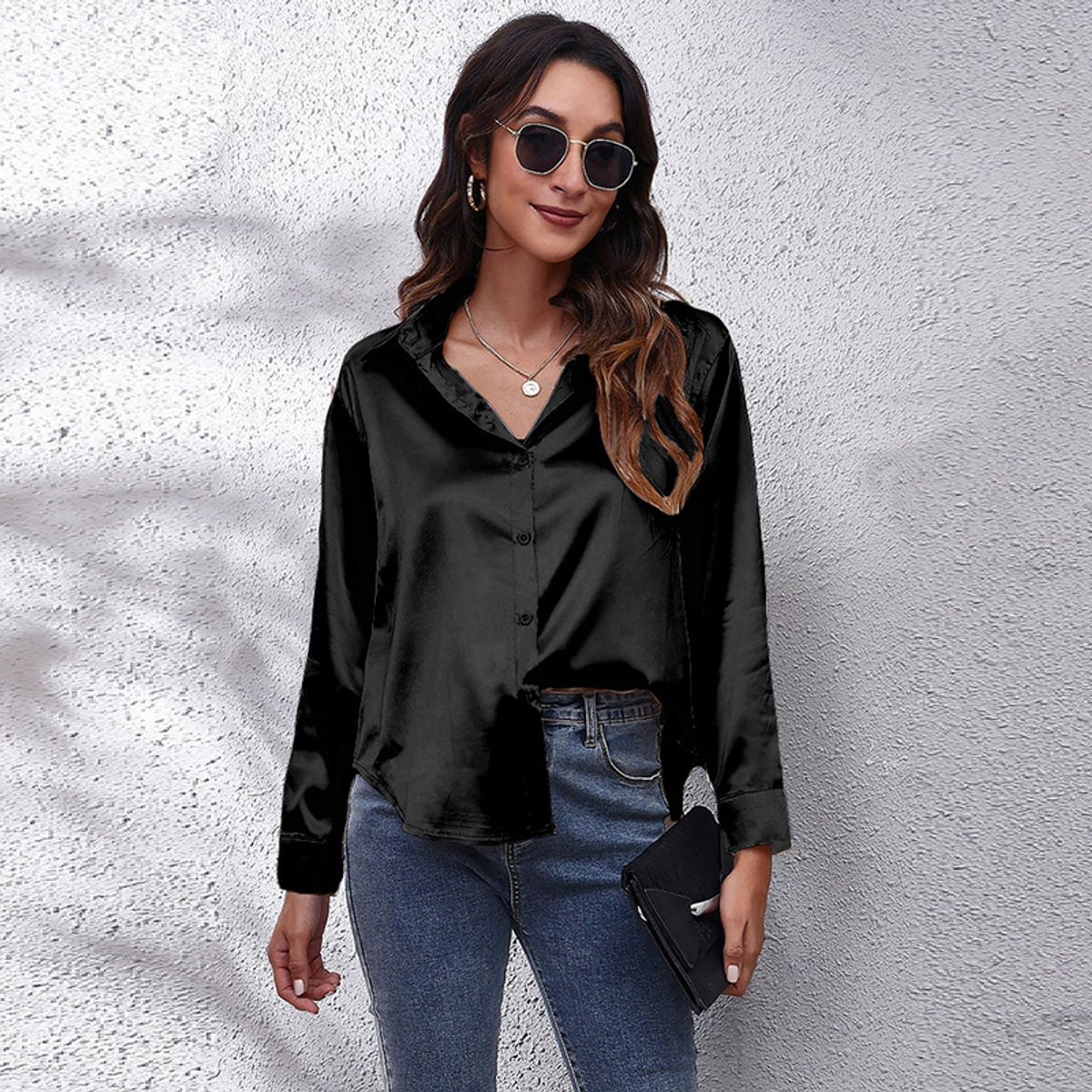TIOZONEY - Camisa Manga Larga Mujer