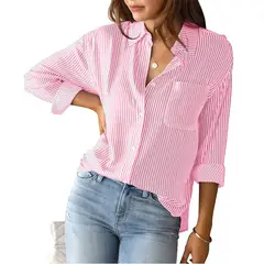 TIOZONEY - Camisa Manga Larga Algodón Mujer