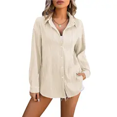 TIOZONEY - Camisa suelta para mujer