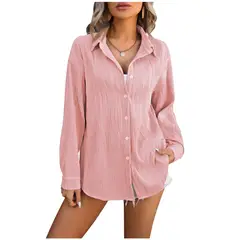 TIOZONEY - Camisa suelta para mujer