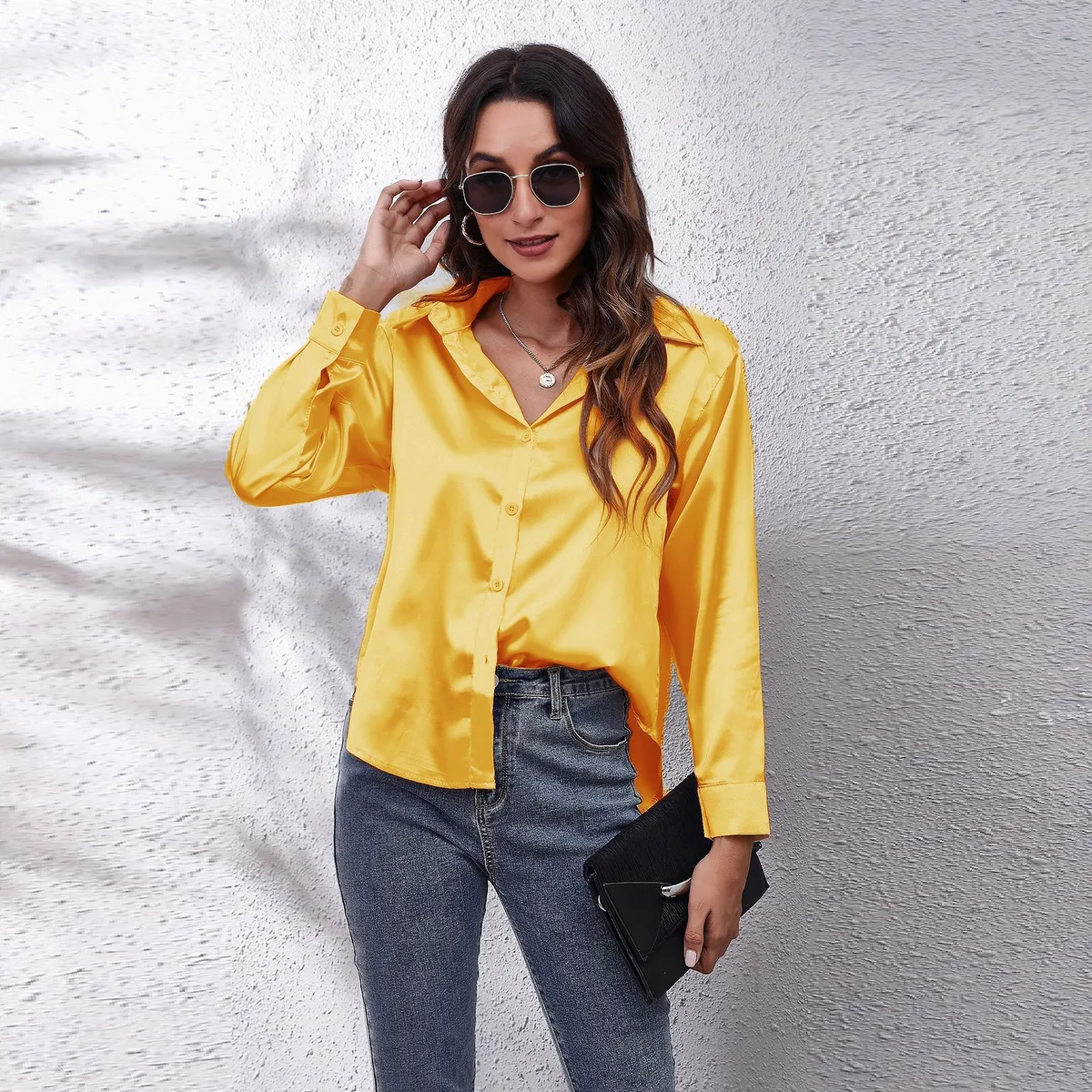 TIOZONEY - Camisa Manga Larga Mujer