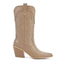 VIA UNO - Bota Mujer Beige 12512301