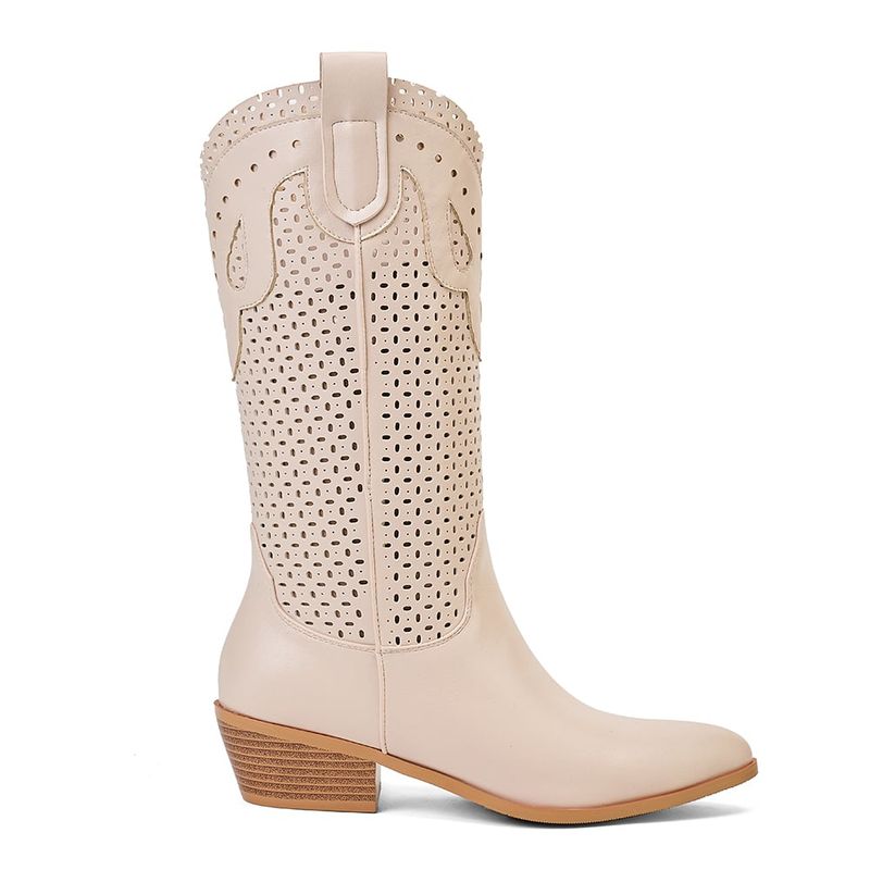 VIA UNO - Bota Mujer Via Uno Crema 12511301