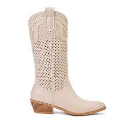 VIA UNO - Bota Mujer Crema 12511301