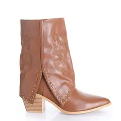 VIA UNO - Botin Mujer Camel 12512412