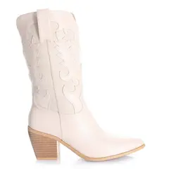 VIA UNO - Bota Mujer Beige 12512302