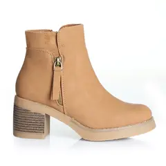 VIA UNO - Botin Mujer Camel 12532412
