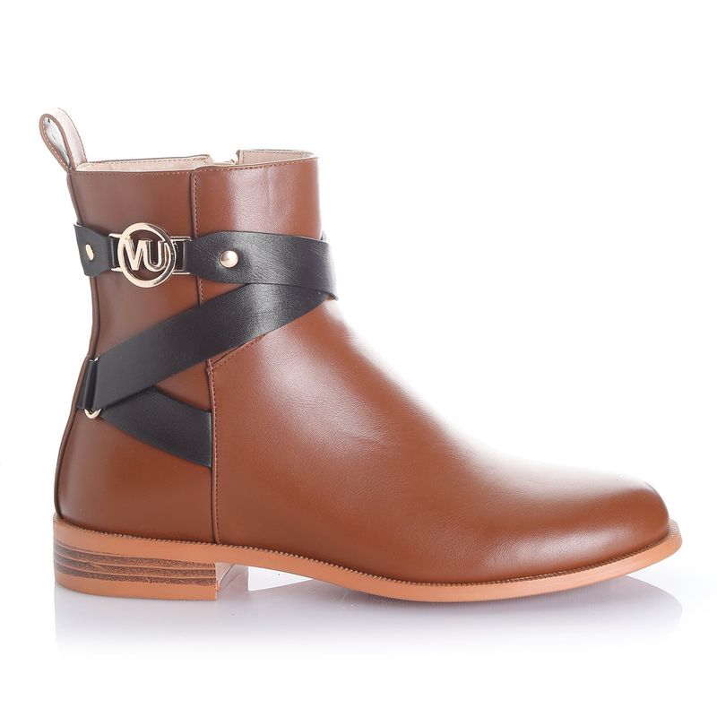VIA UNO - Botin Mujer Via Uno Camel 12531406