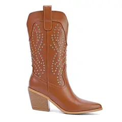 VIA UNO - Bota Mujer Camel 12512301