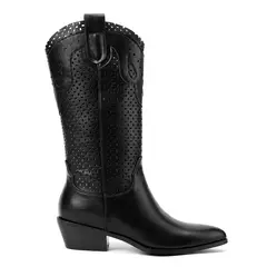 VIA UNO - Bota Mujer Negro 12511301